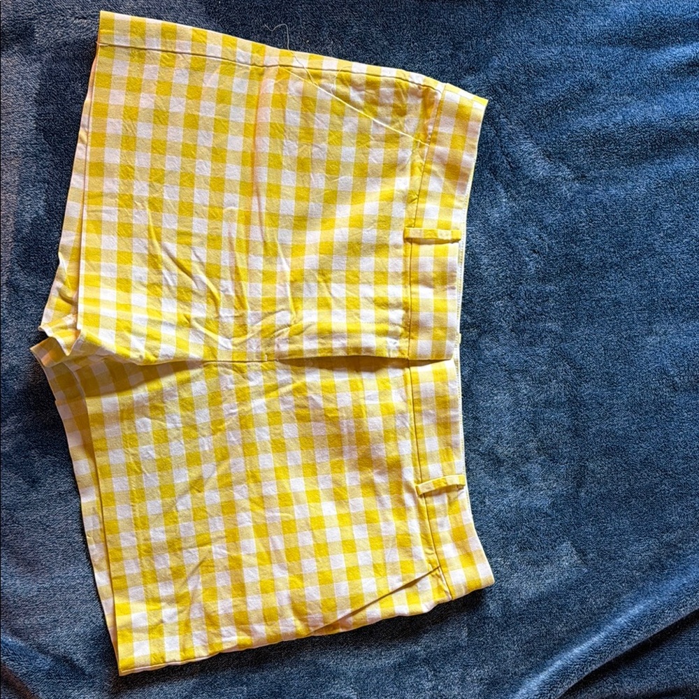 Yellow Gingham Women's Shorts